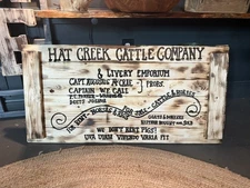 42”L X 21”H To Top - Lonesome Dove - Handmade - Rustic -No Handle  - Extra Large