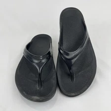 OOFOS OOlala Women's Sandals US 10 EU 41 Black Thong Flip Flop Recovery Shoes