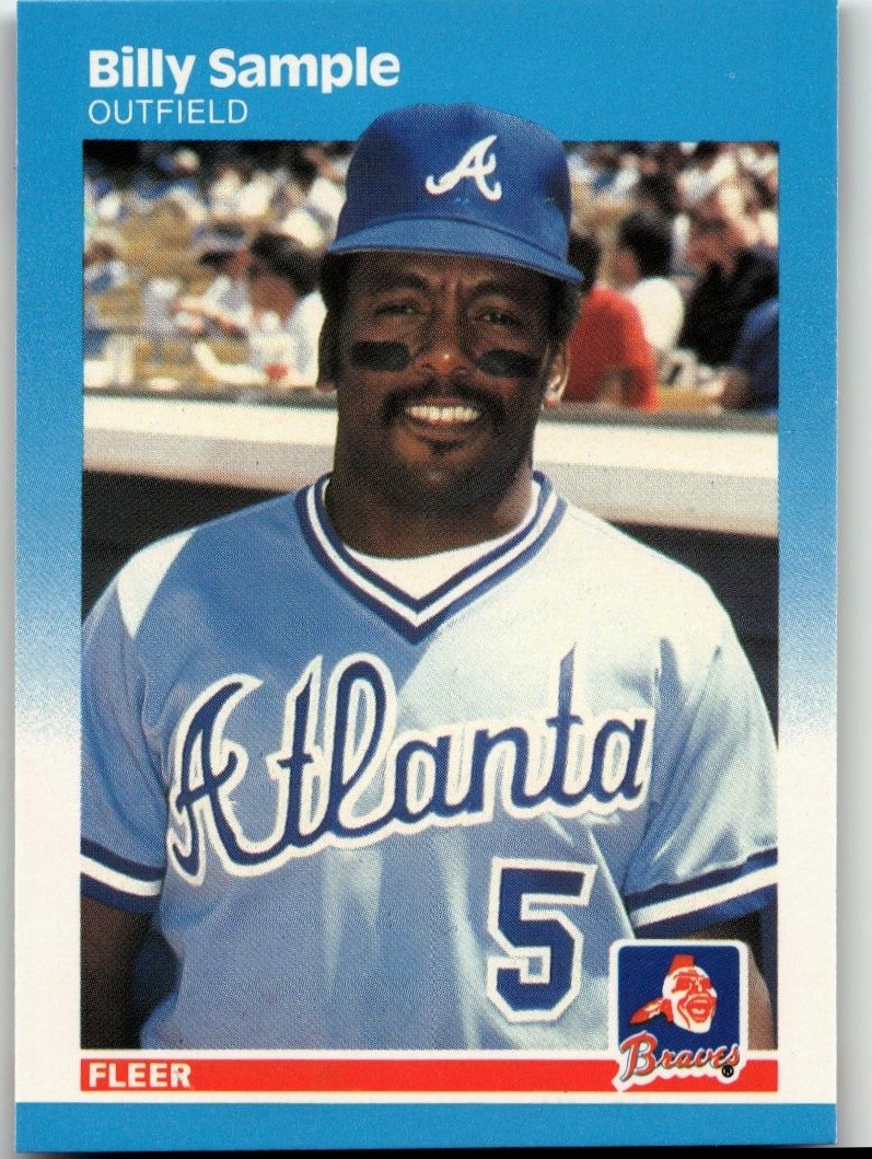 Billy Sample 1987 Fleer Baseball Atlanta Braves