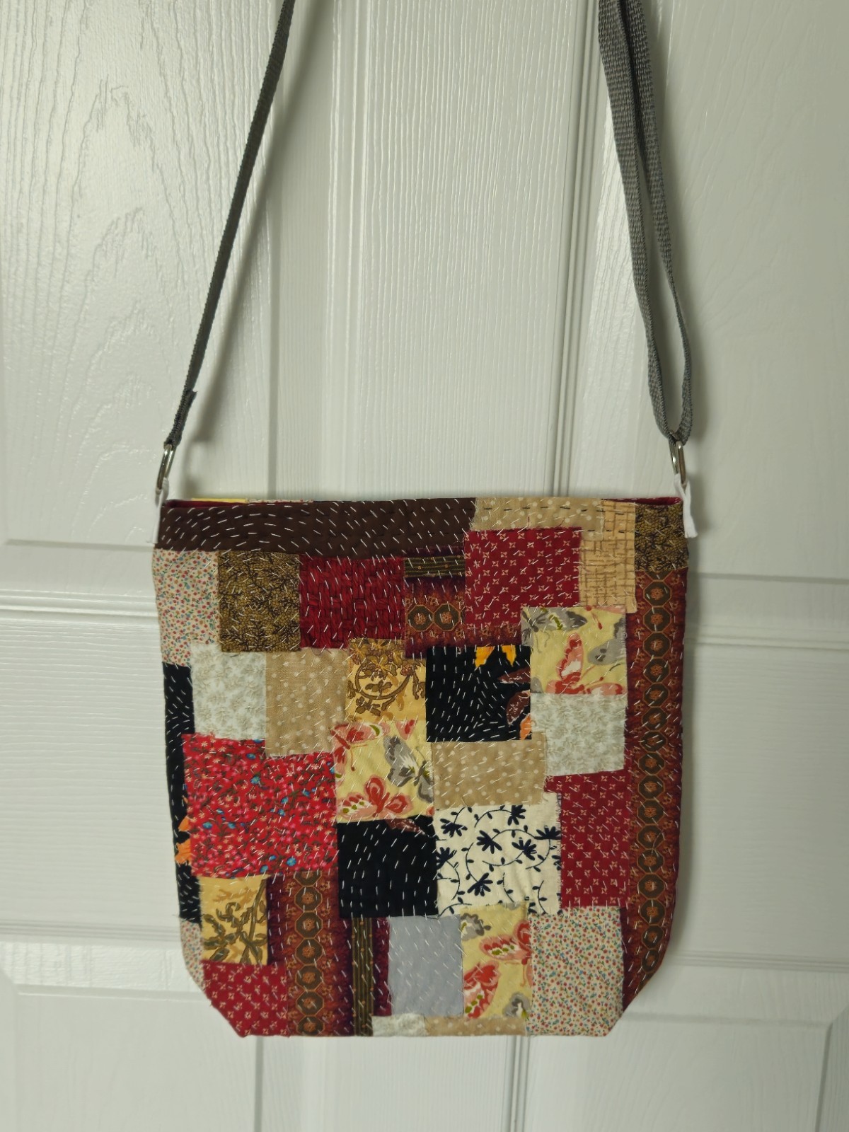 Hand Stitched Boro Inspired Patchwork Crossbody B… - image 4