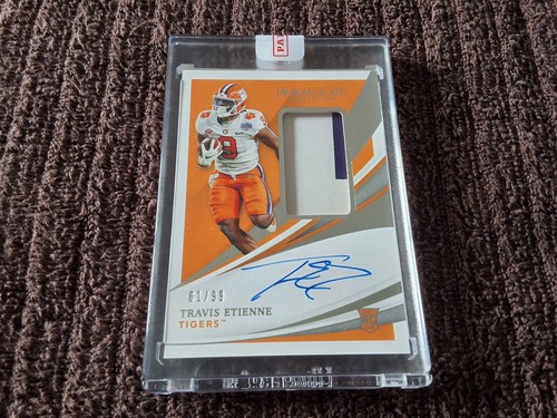 Panini 2021 Immaculate autograph Travis Etienne Rookie Patch Auto /99