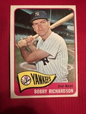 1965 topps baseball #115 bobby richardson 