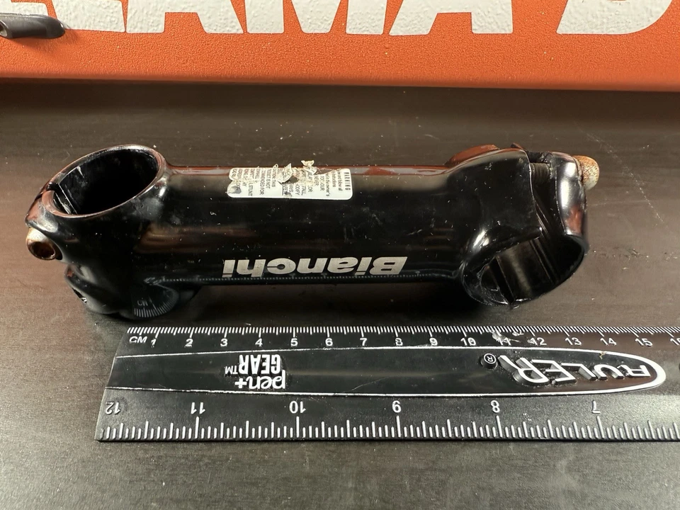 Bianchi Road Bike/MTB Stem Black Threadless 1 Inch Clamp 1 1/8 Steerer 120mm #9 - Image 4 of 4
