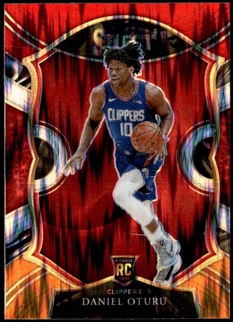 2020-21 Panini Select #93 Daniel Oturu Red White Orange Flash Rookie E1