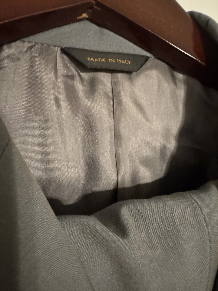 Donna Karen 签名男式西装,意大利制造,100% 羊毛,44R 码,全新,全新带标签 — 第 4/4 张图片