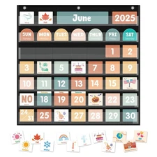 Large Calendar Pocket Chart Calendar Learning Classroom Calendar Pocket Chart...