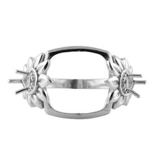 Semi Mount Ring 3x5MM Cushion Cut 925 Sterling Silver Ring for Women/Girls
