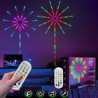 LED Firework Strip Light Dream Color RGB Smart Music Sync APP&Remote Control USA
