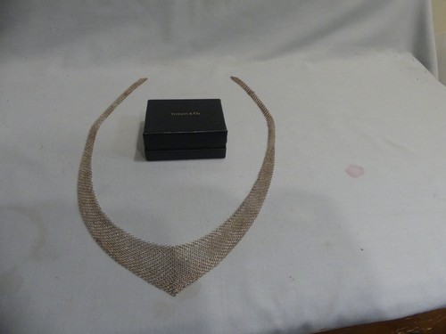 TIFFANY & CO ELSA PERETTI 925 STERLING SILVER MESH NECKLACE
