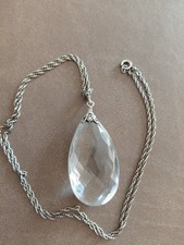 Großer Art Deco Silber Anhänger Bergkristal...