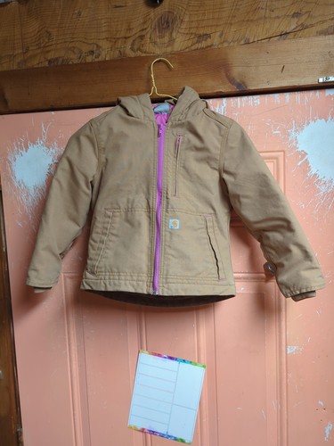 Carhartt CP9501-230 Quick Duck Insulated Quilt Lined Girls Hooded Jacket XXS 4/5