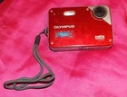 ? OLYMPUS X-560WP RED 10.0 MP 3X Optical Zoom Waterproof Digital Camera TESTED