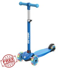 Gotrax KS1 Kids Kick Scooter Blue LED Wheels 3-8 Yrs Max 110 Lbs