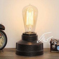 Small Touch Control Table Lamp Base, Industrial Touch Light Vintage Edison Bu...