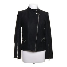 H&M, Bikerjacke, Damen, Größe: 36, Schwarz, Polyester/Wildlederimitat #7Me
