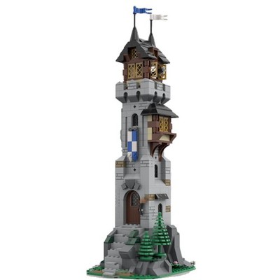 BlockNova Medieval Castle Tower 681pcs Building Bricks Construction Toy Set