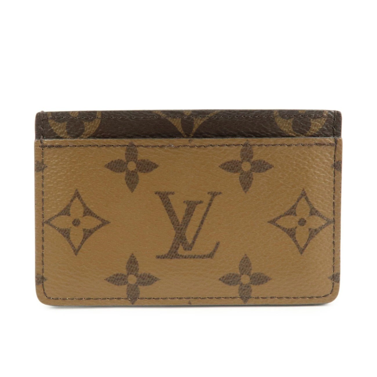 Auth Louis Vuitton Monogram Reverse Portecarte Si… - image 1