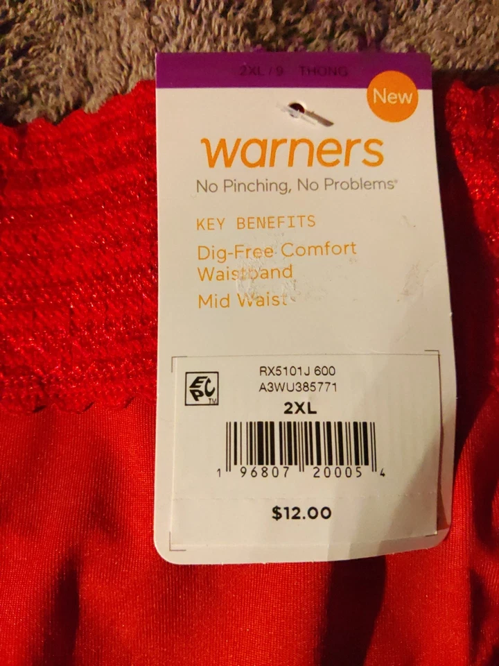  Braguita de nailon Warner's talla 9" nailon suave sedoso  Foto 2 de 3