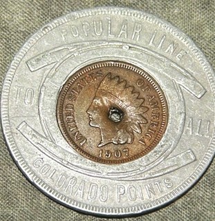 1907 Colorado and Southern encased indian cent first seen!