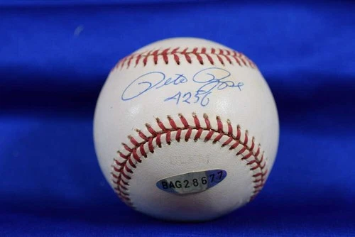 Pete Rose Upper Deck COA Autograph National League ONL Signed Baseball 4256