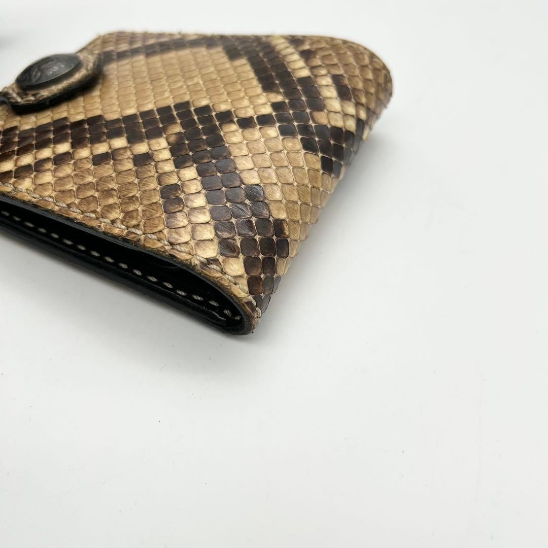 Excellent Condition FUNNY Python Leather Bifold W… - image 8