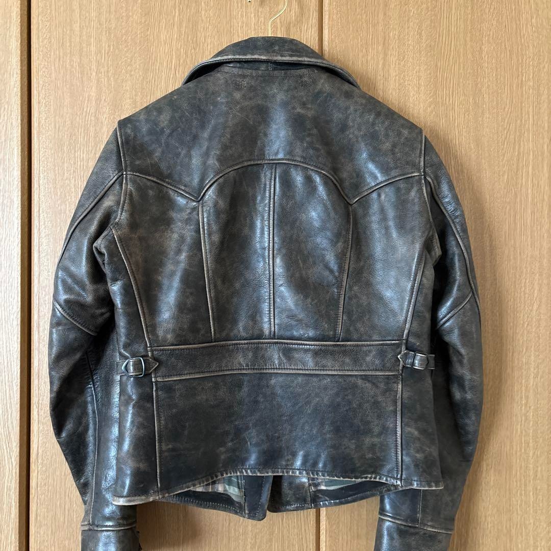 RRL Ralph Lauren Motorcycle Jacket Biker Cowhide Leather Men's