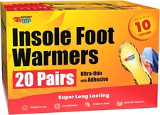 Insole Foot Warmers - up to 10 Hours of Heat, Easily Apply with Adhesive 