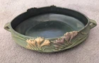 Lovely Vintage Roseville Pottery Console Bowl, Green Freesia #466-10, Large Oval
