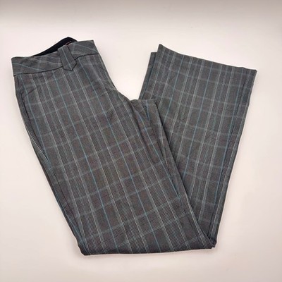 Express Design Studio Editor Plaid Flare Pants Career Dress Pants