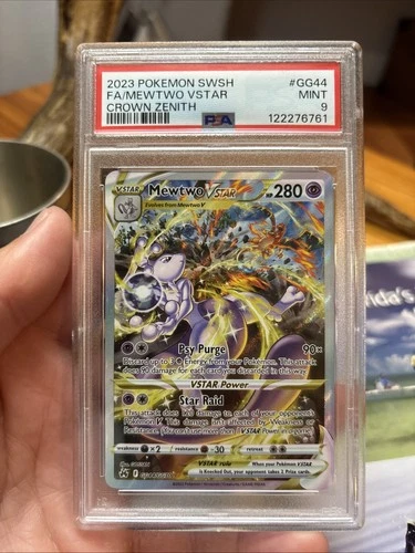 2023 Pokemon SWSH Crown Zenith #GG44 FA/ Mewtwo VSTAR PSA 9 MINT