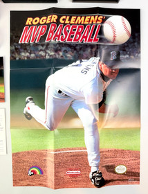 Nintendo NES Game Roger Clemens MVP Baseball CIB Complete In Box with Poster HTF