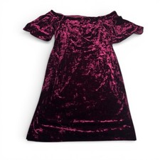 Eliza J Off the Shoulder Velvet Formal Dress Burgundy Lush Cocktail Elegant 10