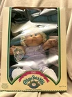 1985 Vintage Cabbage Patch Kids Doll 3900 Blonde Girl w/glasses & overalls NIB
