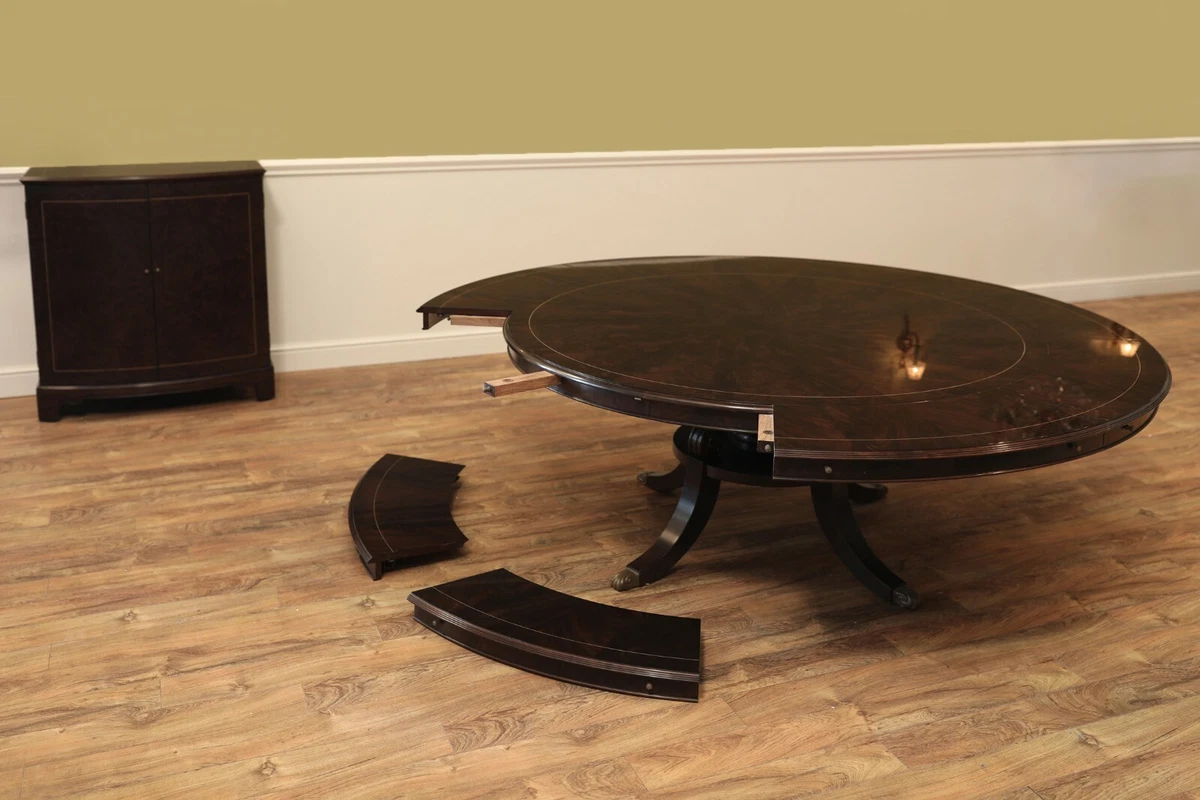 large round dining room tables with leaves