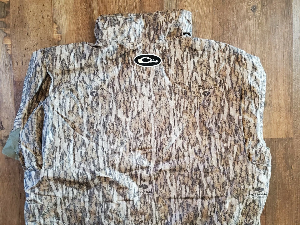 Drake Waterfowl Refuge 3.0 Fleece Lined Full Zip Coat Bottomland Camo L hunt MST - Image 4 of 4