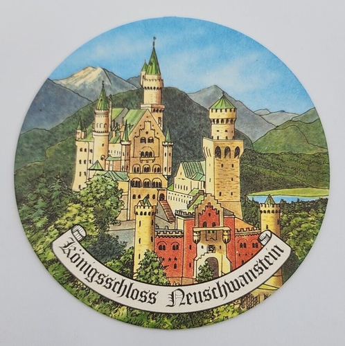 Vtg German Cardboard Castle Beer Coasters Munchen Bier 4 1/8" Dia Set of 20 - Picture 7 of 24