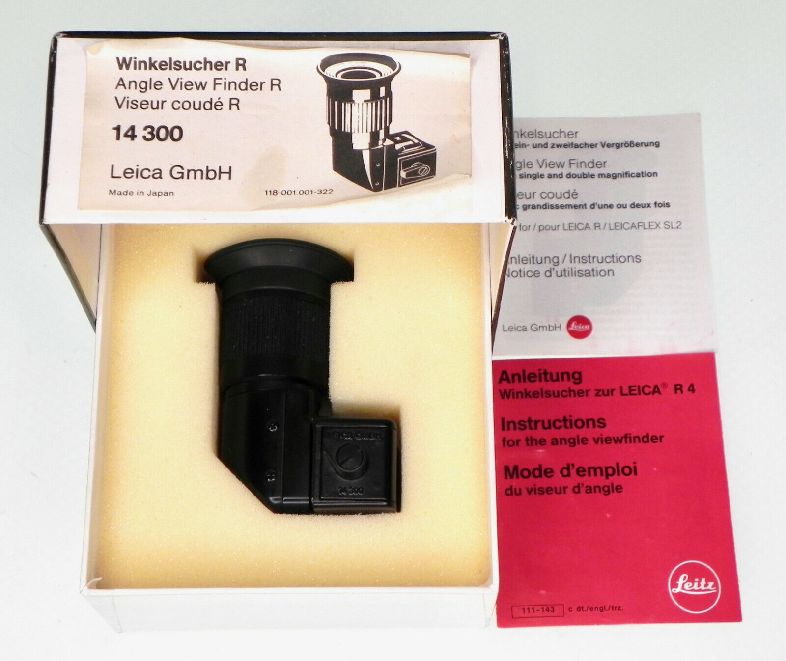 Leica 14300 Angle Finder for SL2.R4,5,6,7,8,9 .. Minty w/Box