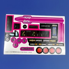 Vintage 1983 Mattel Barbie Corvette Car Sticker Sheet New Old Stock 2784-0320