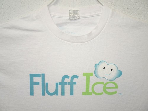 Fluff Ice Staff Desert Restaurant Chain T Shirt Large White Ice Cream Shave Ice - Picture 3 of 8