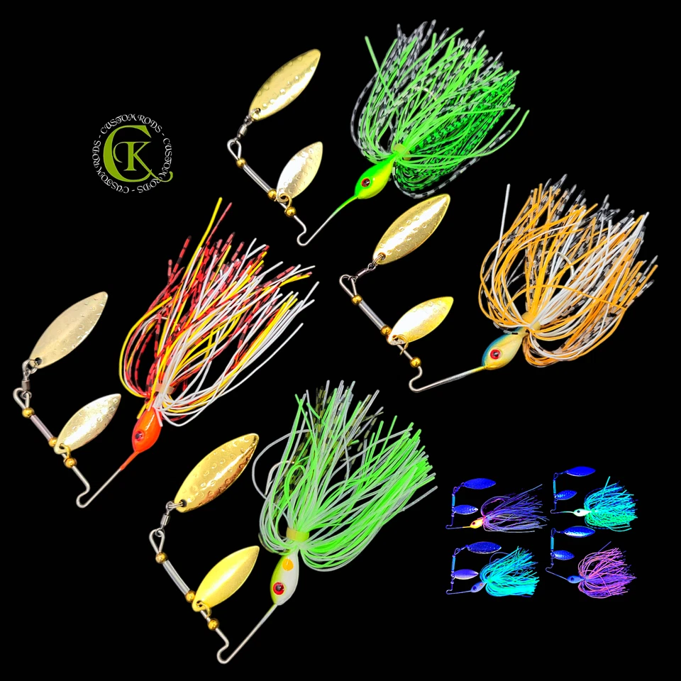 KÖDERBOX 4x 17g Spinnerbait Chatterbait Spinner Blinker Runner Kunstköder Blade Wobbler