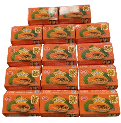 PAPAYA SOAP & HONEY +Q10 SOAP 14 x 125g *ASANTEE THAILAND*