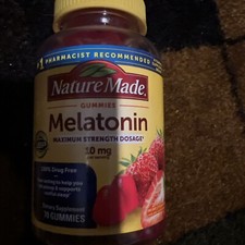 Nature Made Melatonin 10mg Gummies Maximum Strength Sleep Aid 70ct Exp 4/2027