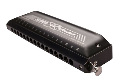 Hohner Super 64X Chromatic Harmonica - New Version! Black Beauty