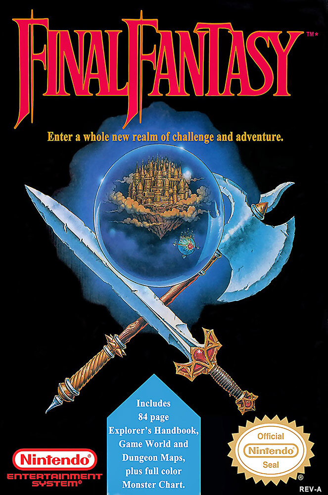 Final Fantasy Original NES BOX ART Premium POSTER MADE IN