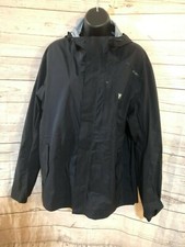 Fila Women’s Windbreaker Jacket Hooded Snap / Zipper Front Black Size 2xl