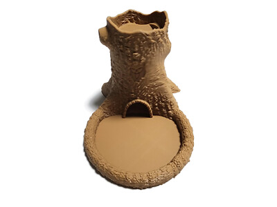 3D Printed Druid Themed Wooden-style Dice Tower - D&D - Wargaming