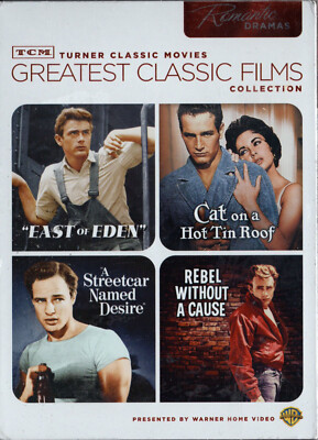 TCM GREATEST CLASSIC FILMS: Romantic Dramas: Eden, Cat, Streetcar, Rebel - New