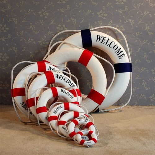Novelty Lifebuoy Hanging Decor Nautical Decor Wedding Party Welcome Plaque Signs