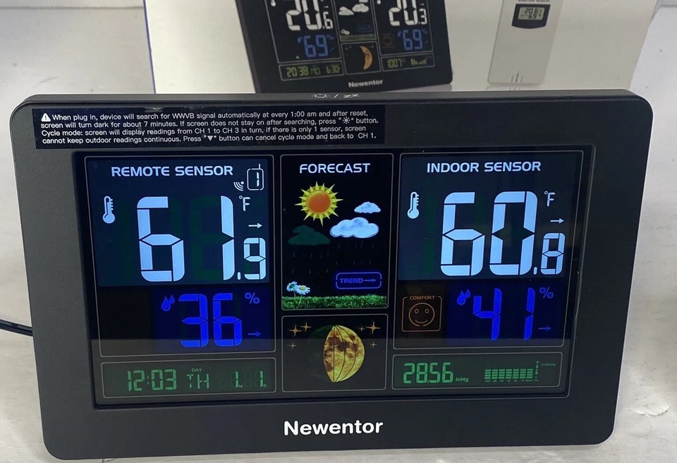 Newentor Weather Station Wireless Indoor and Outdoor Temperature Alert