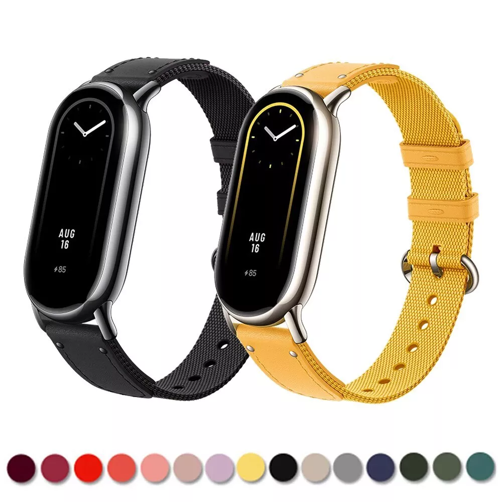 Comprar Pulsera para Xiaomi Mi Band 8 Correa Nylon Transpirable Miband 8  Correa Original Mi Band 8 NFC Correas Cuero Smartwatch Pulsera Reemplazo